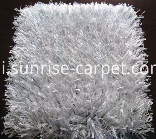 रेशम और पट्टी मिश्रण झबरा गलीचा Silk & Stripe mix Shaggy Rug